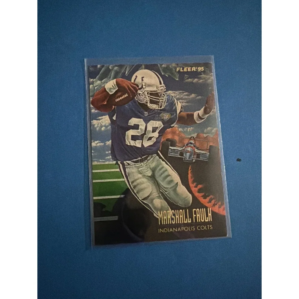 1995 Fleer Marshall Faulk Indianapolis Colts #5 of 6 Football Trading Card NFL